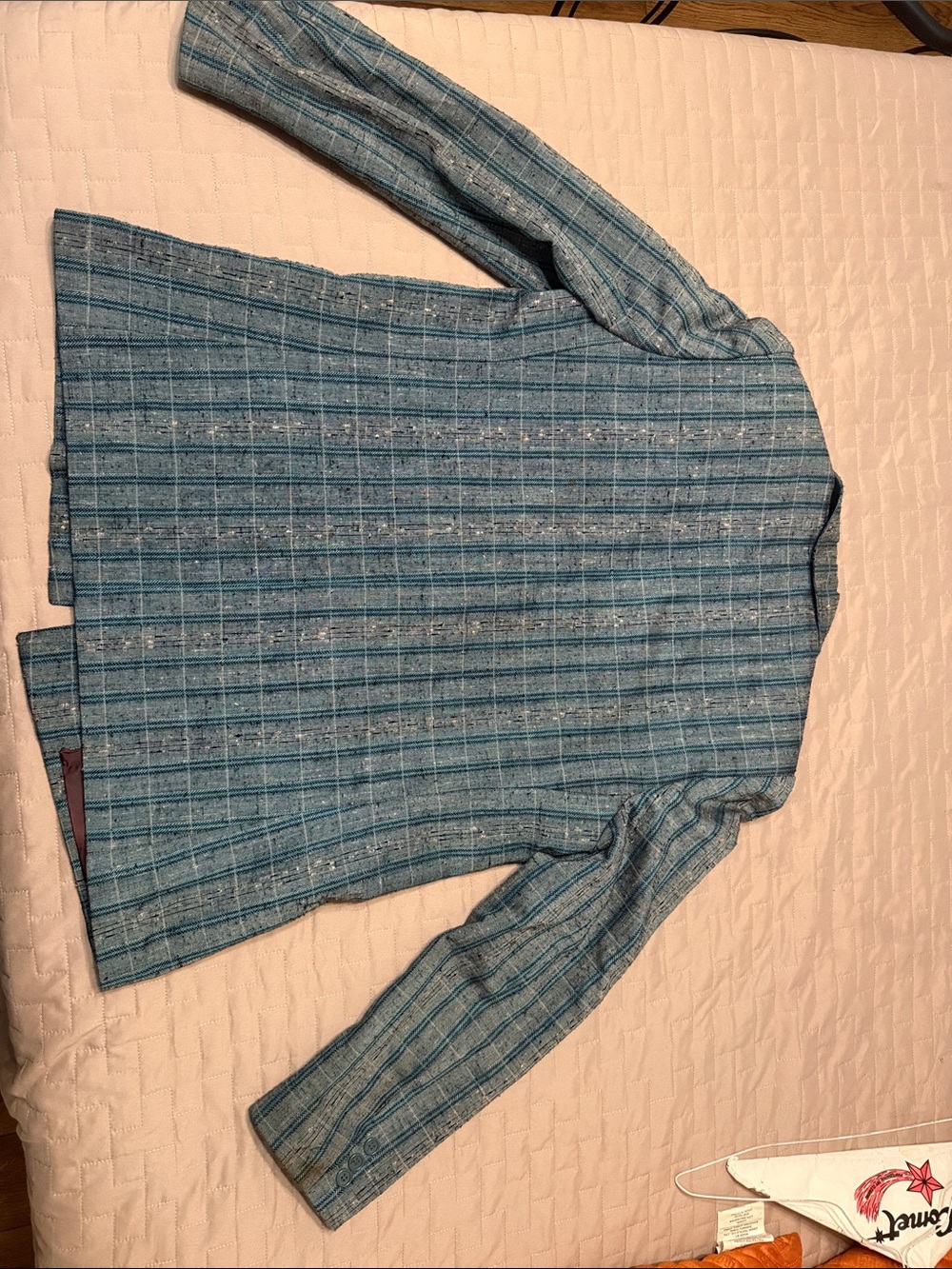 Vintage Teal Plaid Two-Piece Skirt Suit - Picture 3 of 5